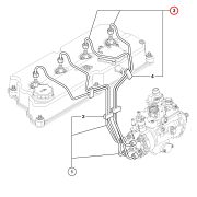 Комплект топливных трубок высокого давления 3 и 4 цил. JCB Dieselmax 320/06554