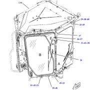 Стекло двери грейдера Caterpillar 140М 357-9236