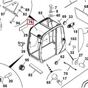 Стекло крыши экскаватора JCB JS160 ; JS200 ; JS220 ; JS330