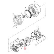Водило 2-ого ряда планетарной передачи JCB 05/903836 550/43214