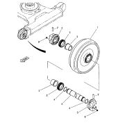 Ленивец в сборе без натяжителя JCB JS330 (VRT) JSA0131